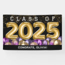 Search for purple and gold graduation banners Senior