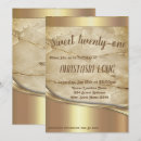 Search for 21st birthday save the dates Gold