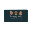 Search for gingerbread man return address labels Festive