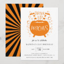 Search for witch birthday invitations Girly