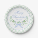 Search for blue christmas plates Bow