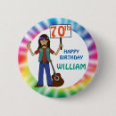Search for 70th birthday buttons Retro