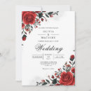 Search for crimson red wedding invitations Vintage