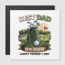 Search for golf puns cards Best dad by par