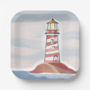 Search for lighthouse paper plates Watercolor