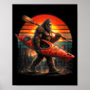 Search for sasquatch posters Retro sunset