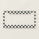 Search for black and white license plate frames Checks