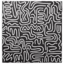 Search for black and white abstract napkins Line