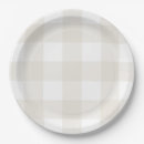 Search for brown gingham paper plates Beige