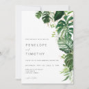 Search for monstera leaves wedding invitations Tropical