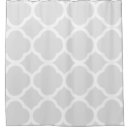 Search for coral and gray shower curtains Quatrefoil