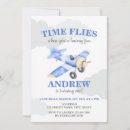 Search for time flies 1st birthday invitations Vintage