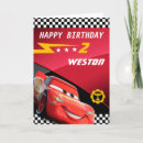 Search for car birthday cards Disney cars