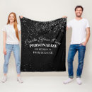 Search for party favor blankets Black