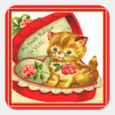 Search for vintage kittens stickers valentine