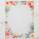 Search for tropical stationery paper Flowers