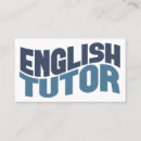 Search for english teacher business cards Tutor