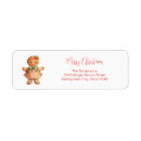 Search for gingerbread return address labels Merry christmas