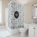 Search for black and white floral shower curtains Vintage