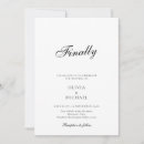 Search for finally wedding invitations Black and white