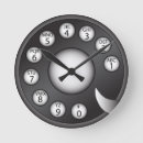 Search for retro telephone clocks Black