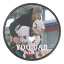Search for hockey pucks Father