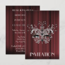 Search for masquerade ball invitations Burgundy