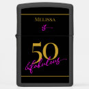 Search for 50th birthday lighters Black gold