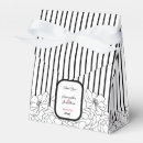 Search for black and white stripes favor boxes Floral