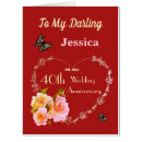 Search for wife 40th anniversary cards Floral