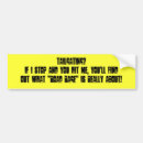 Search for road rage bumper stickers Tailgating