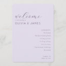 Search for lavender wedding programs Ceremony