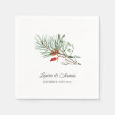 Search for christmas wedding napkins Red and green