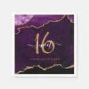Search for purple and gold napkins Script