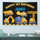 Search for construction birthday banners Digger