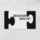 Search for puzzle pieces business cards Black
