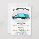 Search for trash truck birthday invitations Rubbish