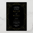 Search for art deco wedding invitations geometric