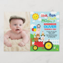 Search for farm 1st birthday invitations Cute