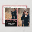 Search for glitter save the date postcards Rose gold glitter