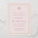 Search for pink border wedding invitations Gold