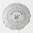 Search for 25th birthday balloons Silver
