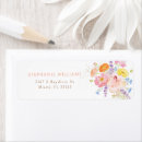 Search for bridal shower return address labels Watercolor flowers