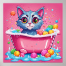 Search for cat bath art Kitty