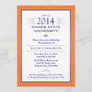 Search for orange and blue graduation invitations Grad party