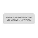 Search for silver return address labels Minimalist