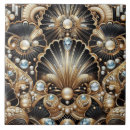 Search for black art deco tiles Geometric pattern
