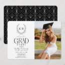 Search for monogram graduation invitations Bow