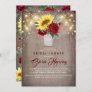 Search for sunflower mason jar invitations Floral