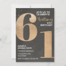 Search for 61st birthday invitations Black